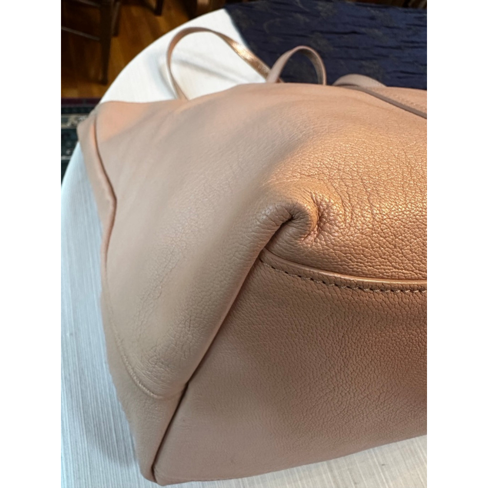 Jimmy Choo Blush Pink/Gold Leather Tote Bag - Picture 8 of 15